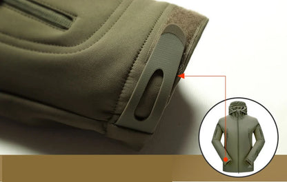 Military Shark Skin Soft Shell Jackets Men Tactical Windproof Waterproof jacket men Army Combat Jackets Mens Hooded Bomber Coats