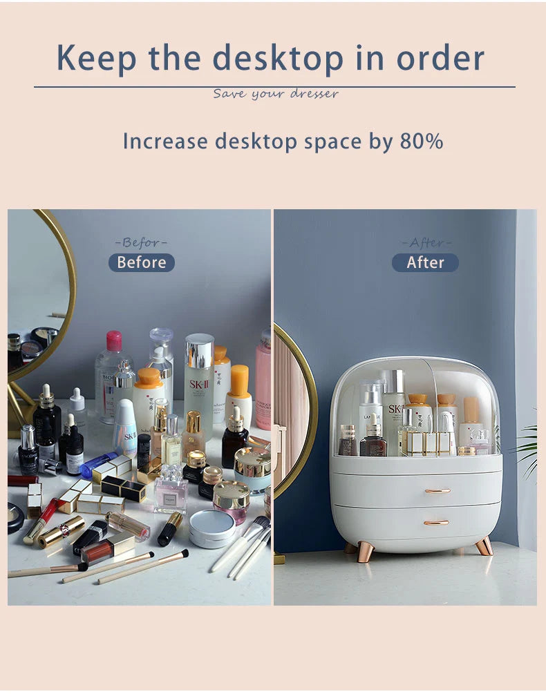 Makeup Box Desk Organizer, Large Drawer / Storage / Nail / Jewelry and Makeup Organizer