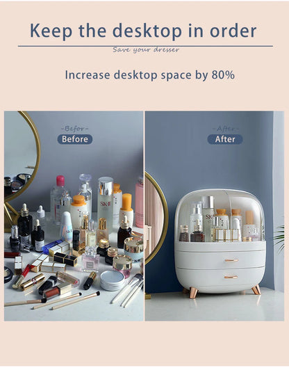 Makeup Box Desk Organizer, Large Drawer / Storage / Nail / Jewelry and Makeup Organizer