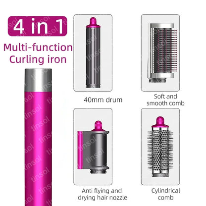 AirLuxe Pro: 6-in-1 hair dryer set multi-function curling iron hair straightener hot air comb styling set for home salon-like effect