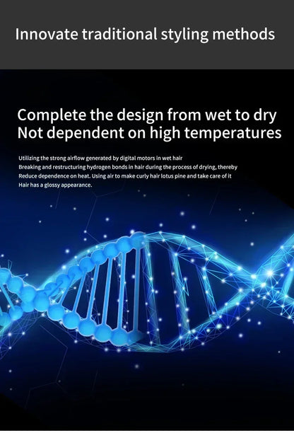 AirLuxe Pro: 6-in-1 hair dryer set multi-function curling iron hair straightener hot air comb styling set for home salon-like effect