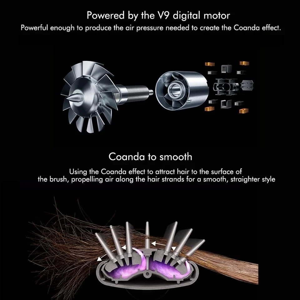 AirLuxe Pro 6: 6 in 1 hair styler With Curling Barrel Hot Air Brush Styling Tool MultiStyler