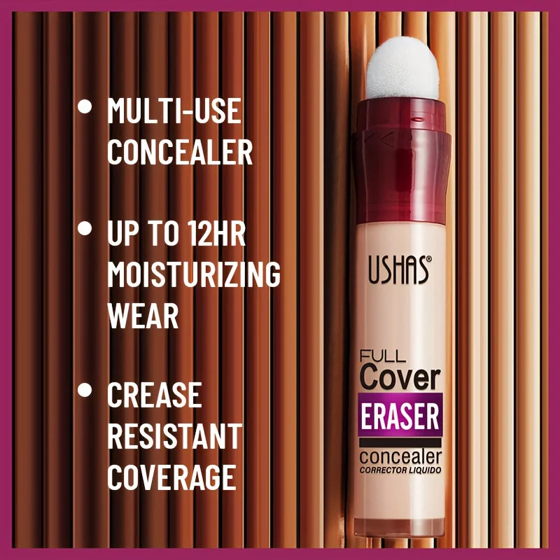 ERASER: New Sponge Head Concealer for Dark Circles Freckles Acne Pigmentation and Blemishes Long Lasting Moisturizing Liquid Foundation