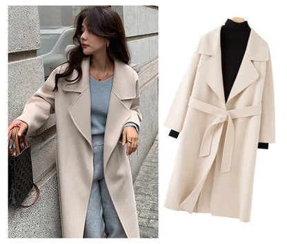 Ladies’ 100% Cashmere Double-Sided Long Coat