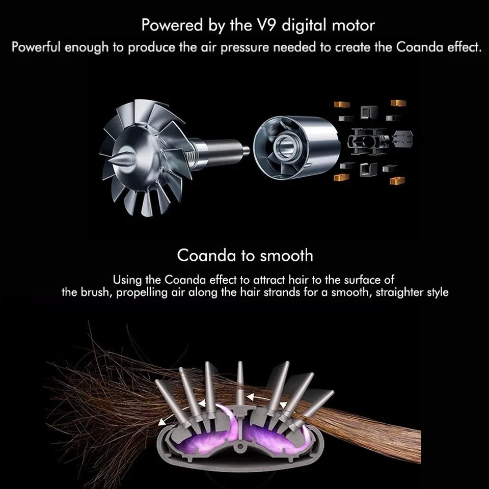 AirLuxe Pro 6: 6 in 1 hair styler With Curling Barrel Hot Air Brush Styling Tool MultiStyler
