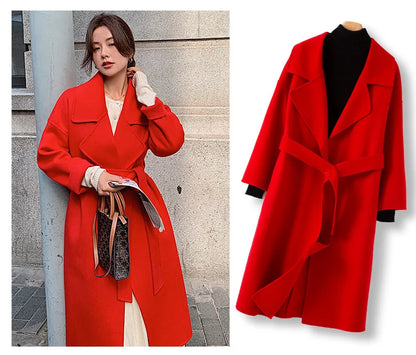 Ladies’ 100% Cashmere Double-Sided Long Coat