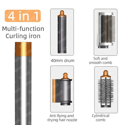 AirLuxe Pro: 6-in-1 hair dryer set multi-function curling iron hair straightener hot air comb styling set for home salon-like effect