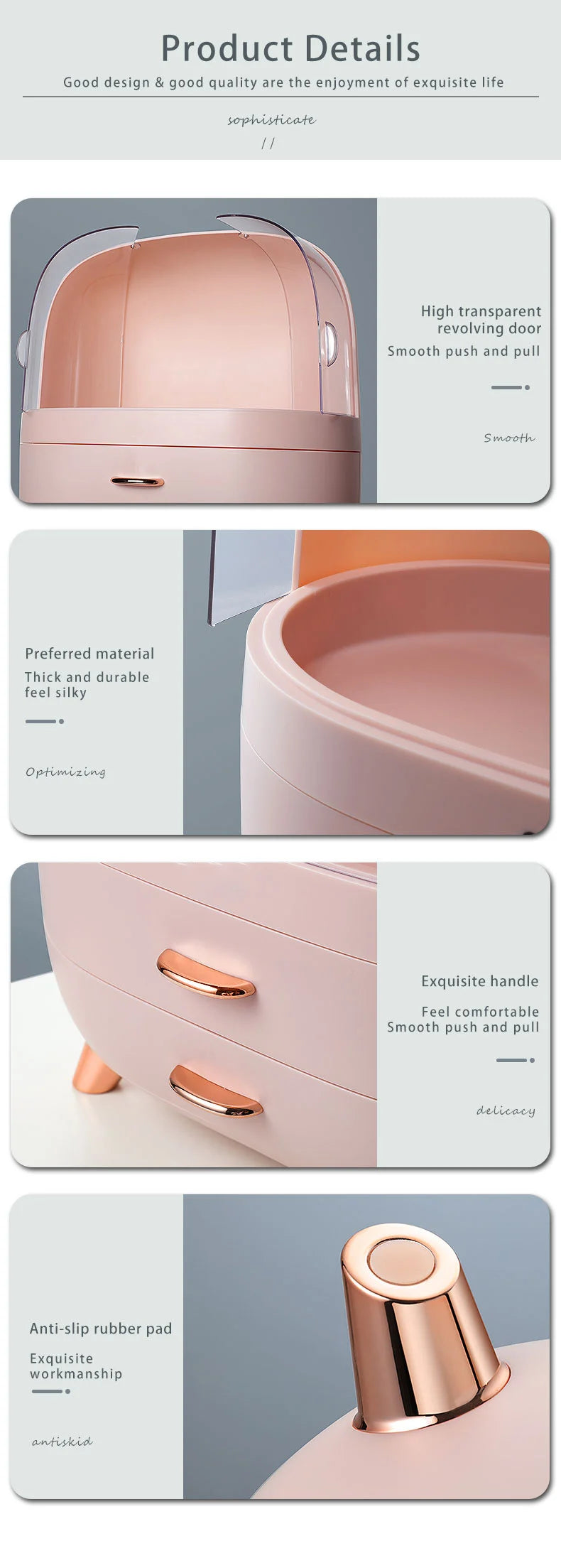 Makeup Box Desk Organizer, Large Drawer / Storage / Nail / Jewelry and Makeup Organizer