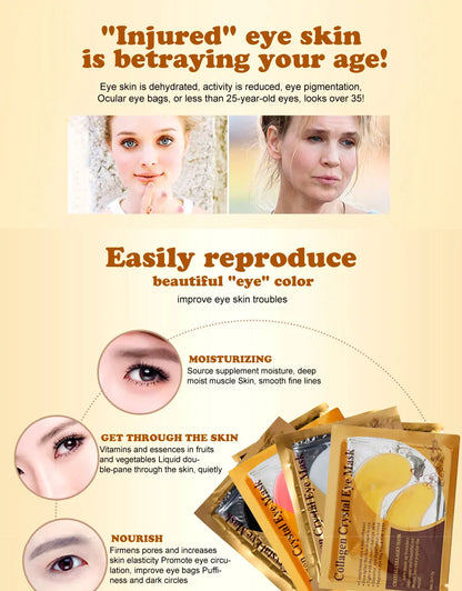 GoldenGlow™ Collagen Eye Masks