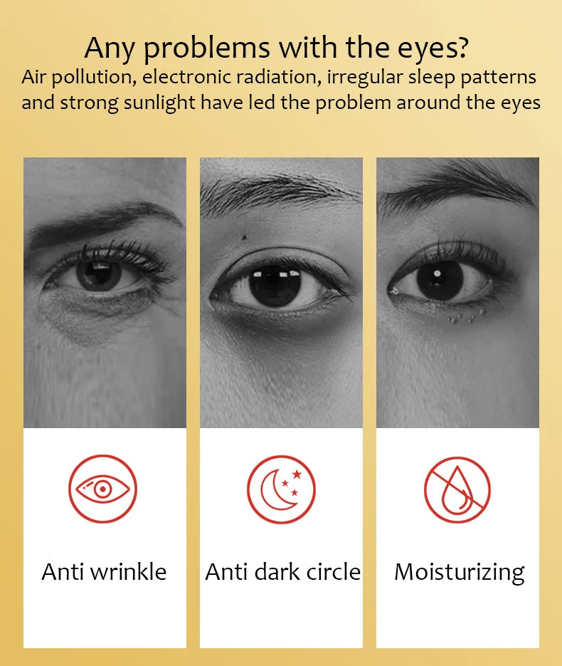 LUNIVA Eyes™Zoo-son: 60pcs Gold Crystal Collagen Eye Mask Beauty Moisturizing Firming Anti Dark Circles Eyes Bags Removal Eyes Care Eye Patches