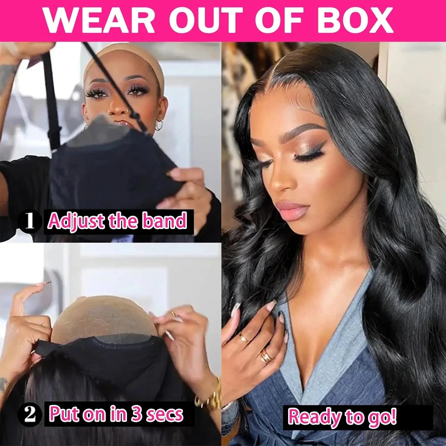 LuxeWave™ Glueless HD Lace Human Hair Wig