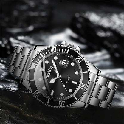 1PC Men's Luxury Watch Business Style Men's Calendar Simple Dial Quartz Watch Best Gift for Men