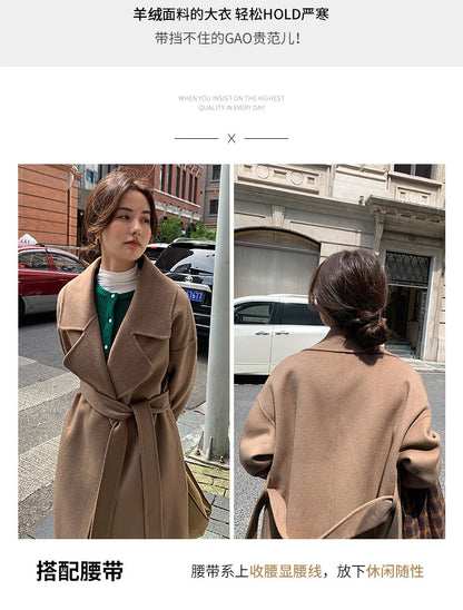 Ladies’ 100% Cashmere Double-Sided Long Coat