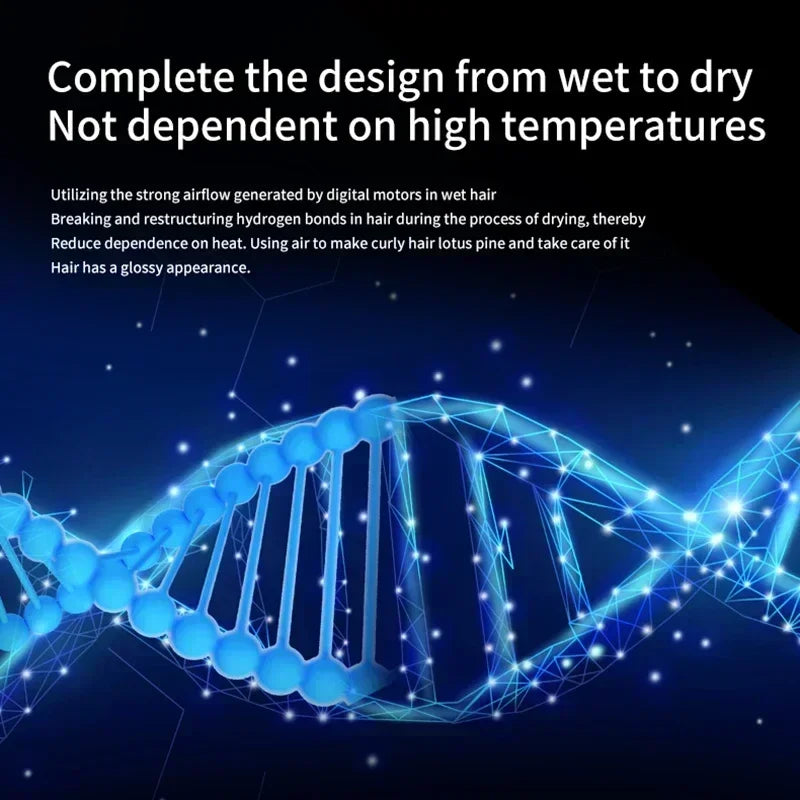 AirLuxe Pro: 6-in-1 hair dryer set multi-function curling iron hair straightener hot air comb styling set for home salon-like effect