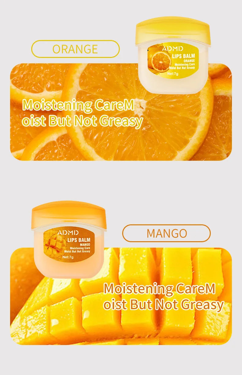 ADMD™ – Fruit Kiss Collection: 8-Piece Moisturising Lip Balm Set (Anti-Cracks)