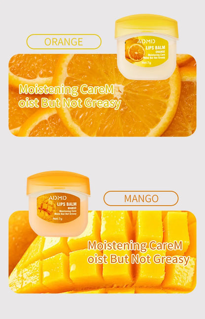 ADMD™ – Fruit Kiss Collection: 8-Piece Moisturising Lip Balm Set (Anti-Cracks)