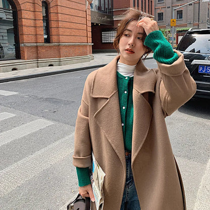 Ladies’ 100% Cashmere Double-Sided Long Coat