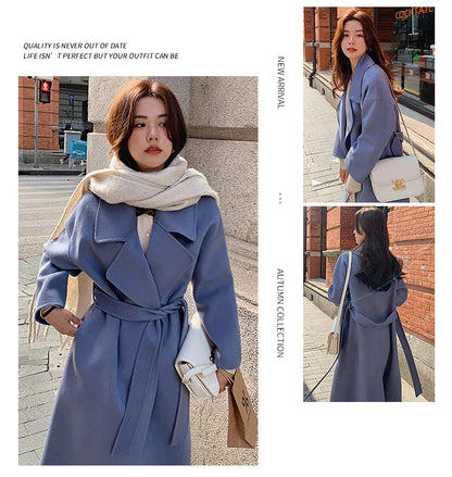 Ladies’ 100% Cashmere Double-Sided Long Coat