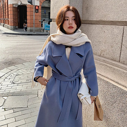 Ladies’ 100% Cashmere Double-Sided Long Coat