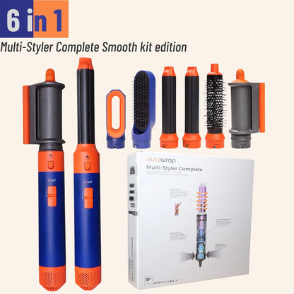 AirLuxe Pro 6: 6 in 1 hair styler With Curling Barrel Hot Air Brush Styling Tool MultiStyler