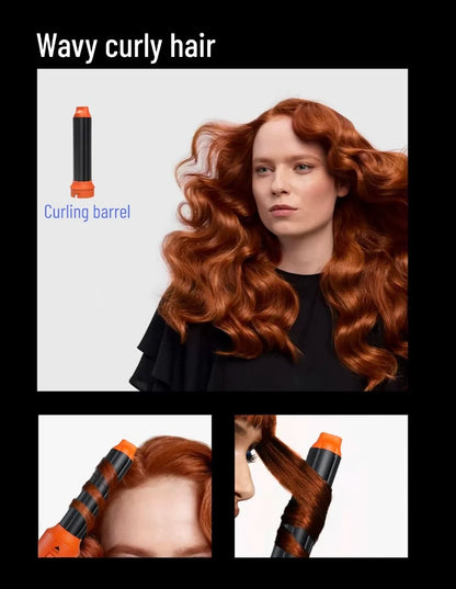 AirLuxe Pro 6: 6 in 1 hair styler With Curling Barrel Hot Air Brush Styling Tool MultiStyler