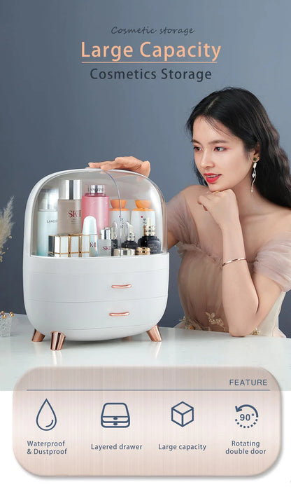 Makeup Box Desk Organizer, Large Drawer / Storage / Nail / Jewelry and Makeup Organizer