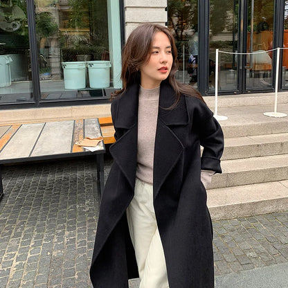 Ladies’ 100% Cashmere Double-Sided Long Coat