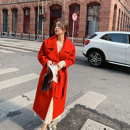 Ladies’ 100% Cashmere Double-Sided Long Coat