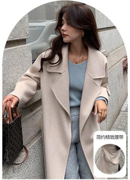 Ladies’ 100% Cashmere Double-Sided Long Coat