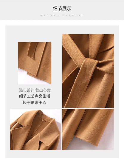 Ladies’ 100% Cashmere Double-Sided Long Coat