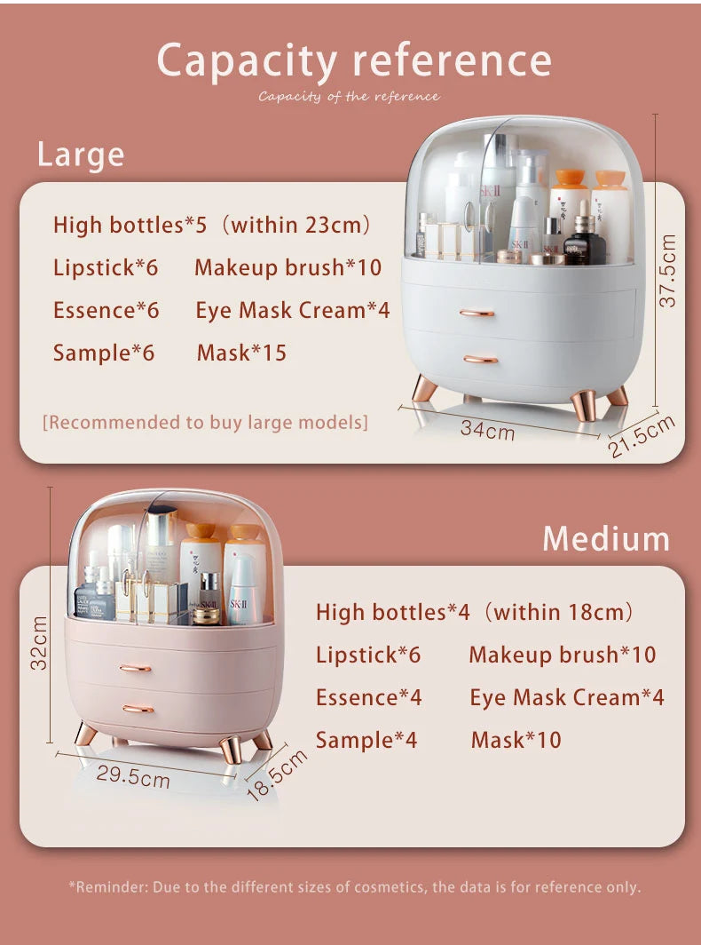 Makeup Box Desk Organizer, Large Drawer / Storage / Nail / Jewelry and Makeup Organizer