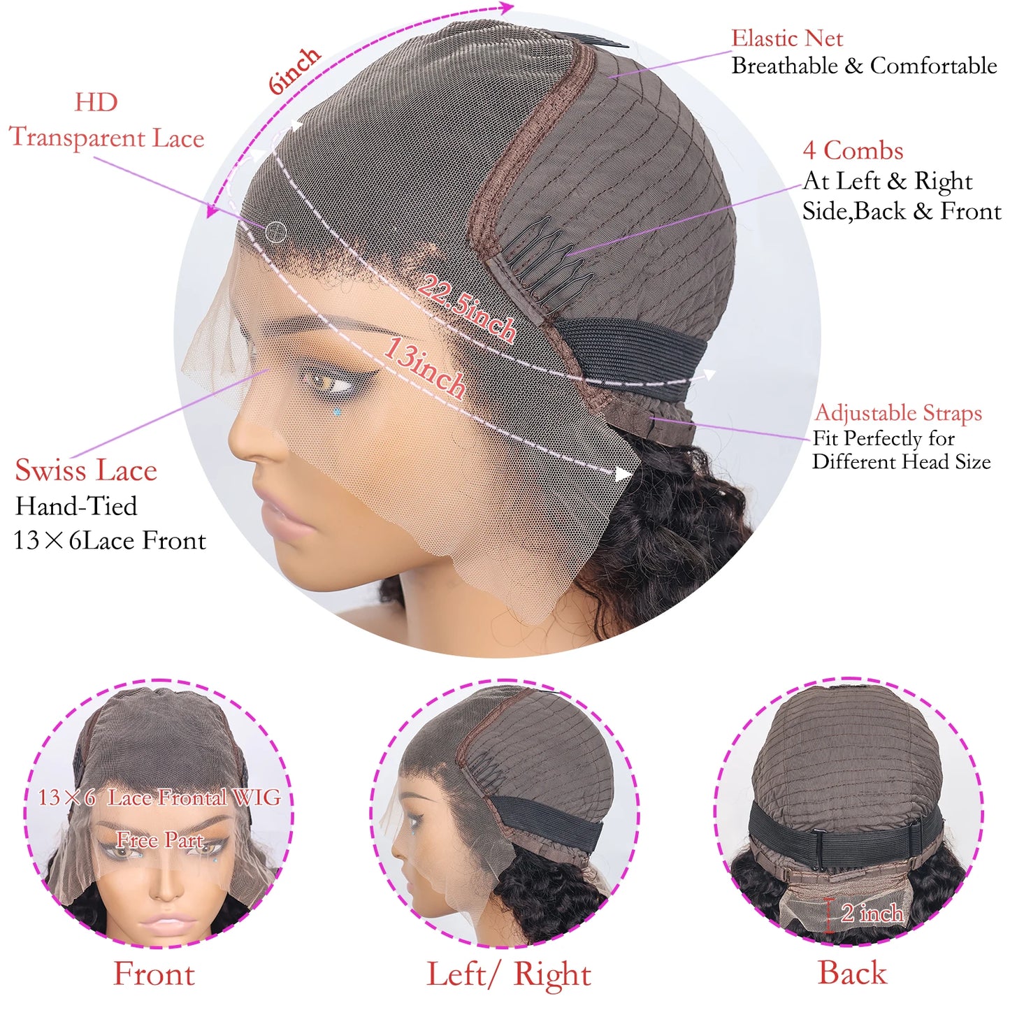 Luniva WaveLuxe™ – HD Deep Wave Transparent Lace Wig