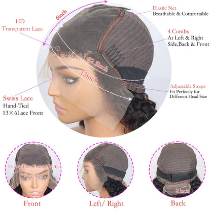 Luniva WaveLuxe™ – HD Deep Wave Transparent Lace Wig