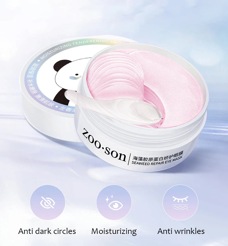 LUNIVA Eyes™Zoo-son: 60pcs Gold Crystal Collagen Eye Mask Beauty Moisturizing Firming Anti Dark Circles Eyes Bags Removal Eyes Care Eye Patches