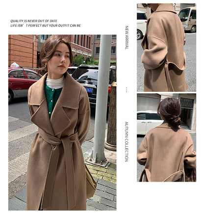 Ladies’ 100% Cashmere Double-Sided Long Coat