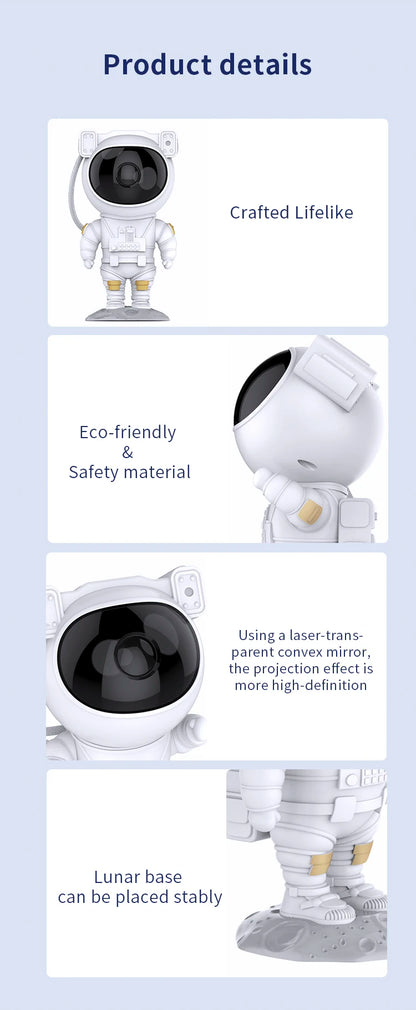Luminova™ Smart WIFI Galaxy Star Projector Starry Sky Lights USB LED Night Light App Control Astronaut Bedroom Decor Atmosphere Table Lamp