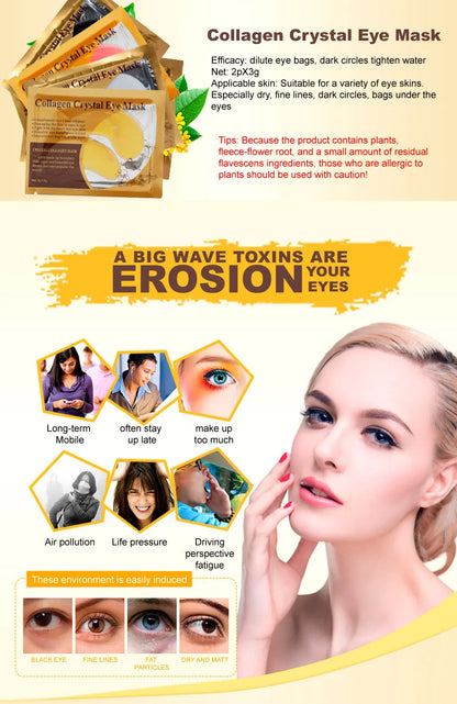 GoldenGlow™ Collagen Eye Masks