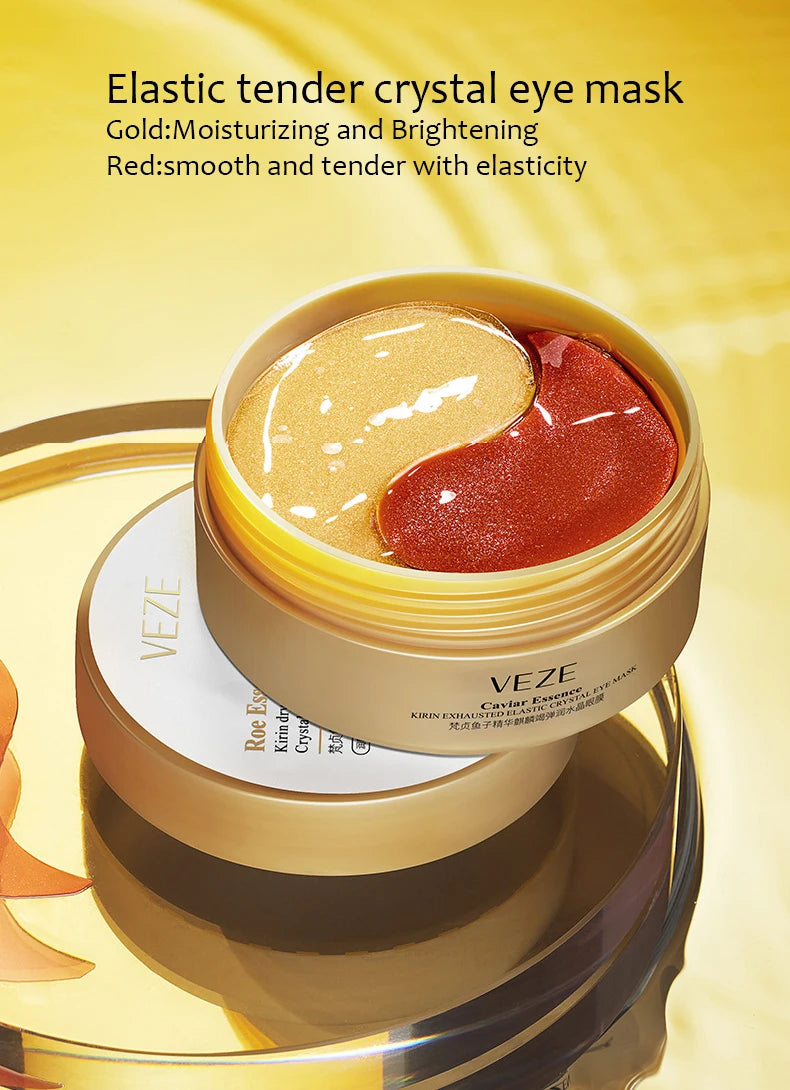 LUNIVA Eyes™Zoo-son: 60pcs Gold Crystal Collagen Eye Mask Beauty Moisturizing Firming Anti Dark Circles Eyes Bags Removal Eyes Care Eye Patches