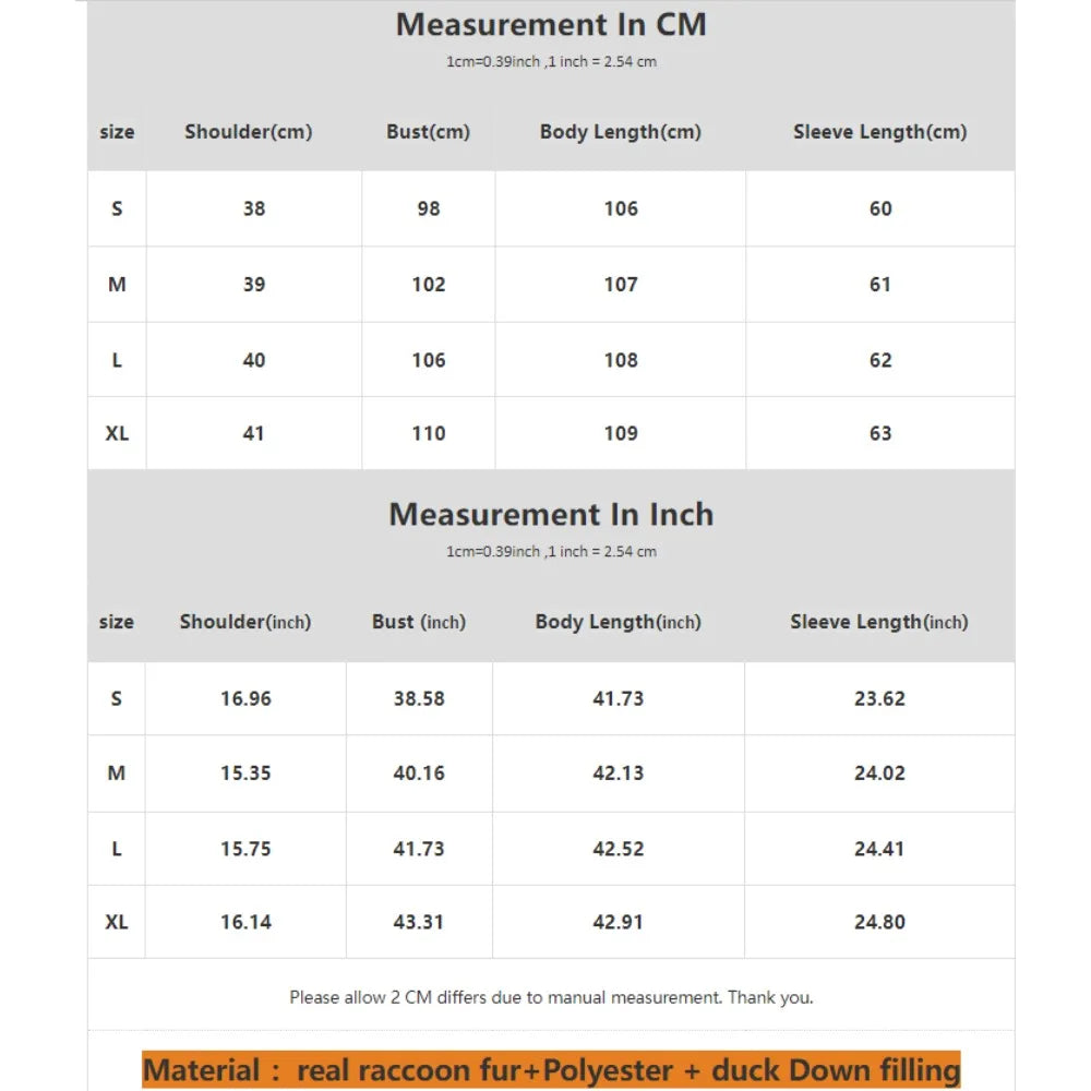 Reality Fur Jacket Winter Natural Raccoon Fur Collar Female Women White Duck Down Jackets Over The Knees Warm Long Parkas Hooded