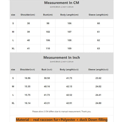 Reality Fur Jacket Winter Natural Raccoon Fur Collar Female Women White Duck Down Jackets Over The Knees Warm Long Parkas Hooded