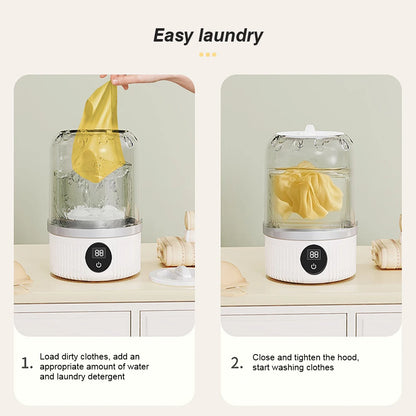 Cordless Small Washing Machine with Laundry Cup Automatic Laundry Cup Rechargeable Mini Special Washer for Baby Clothes