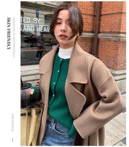 Ladies’ 100% Cashmere Double-Sided Long Coat