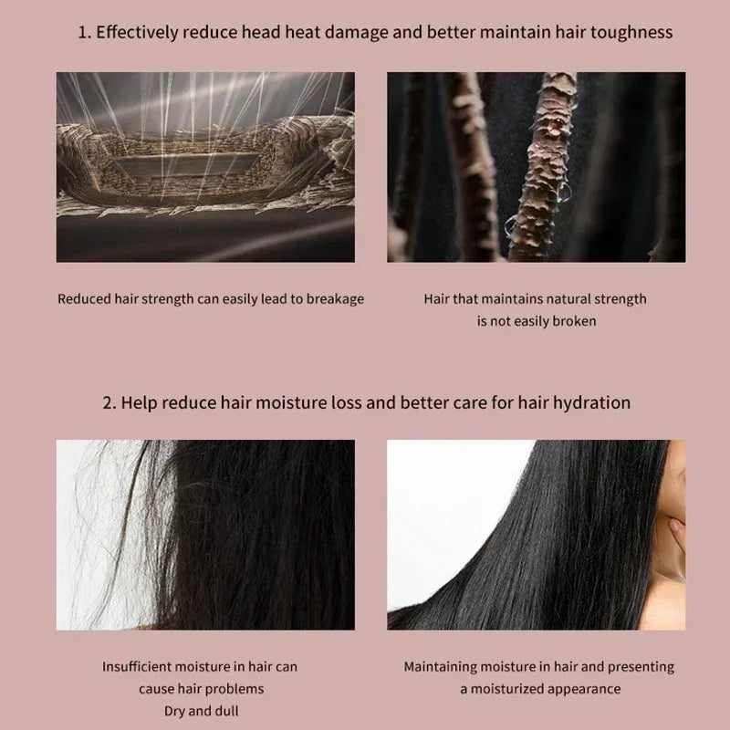 AirLuxe Pro: 6-in-1 hair dryer set multi-function curling iron hair straightener hot air comb styling set for home salon-like effect