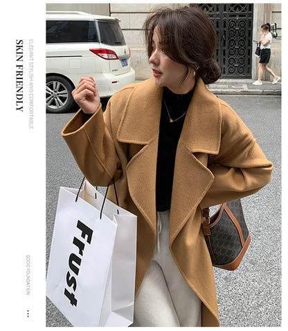 Ladies’ 100% Cashmere Double-Sided Long Coat