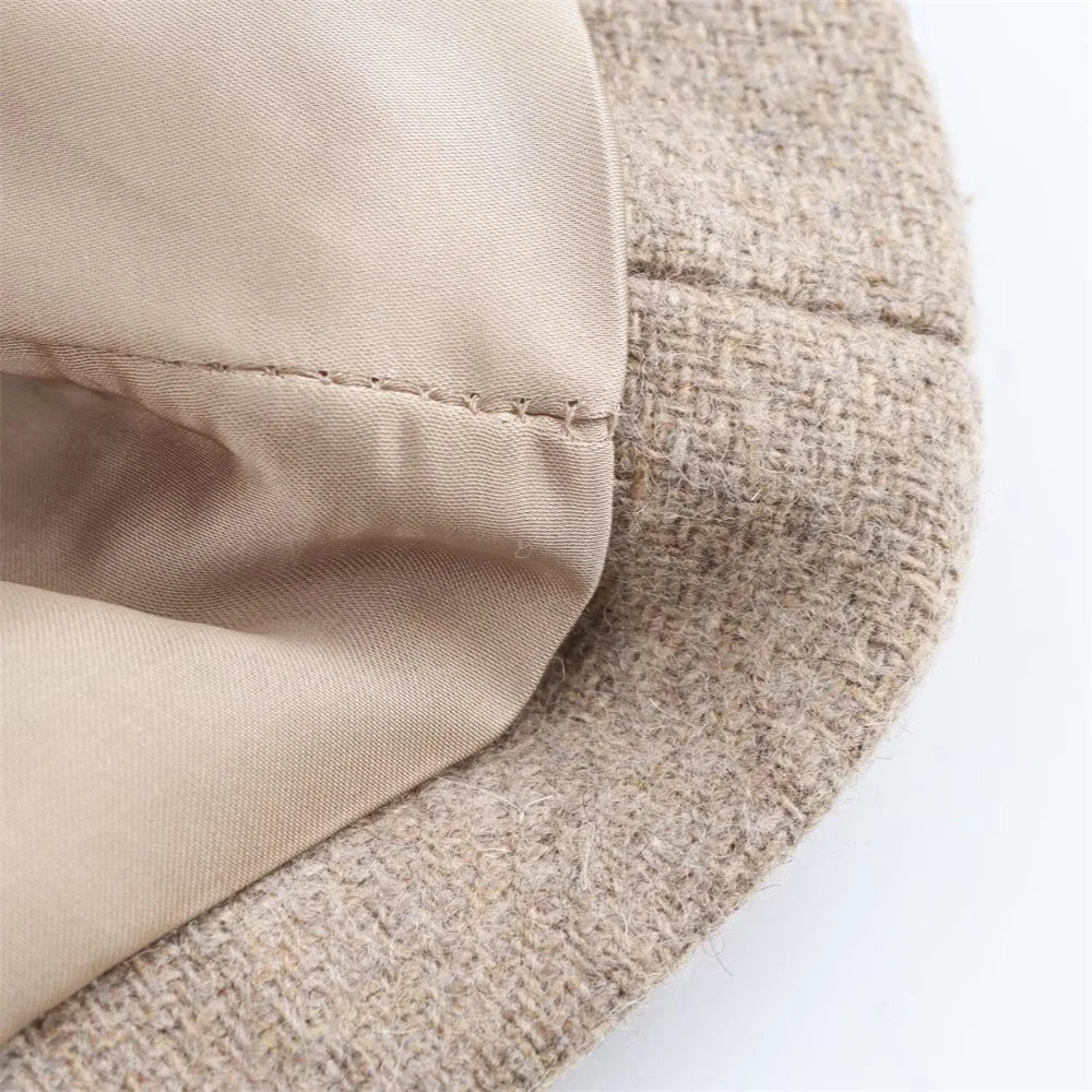 Women's Belt Warm Fur Collar Coat Flip Collar Pocket Button Decoration Autumn/Winter New Women's Wear